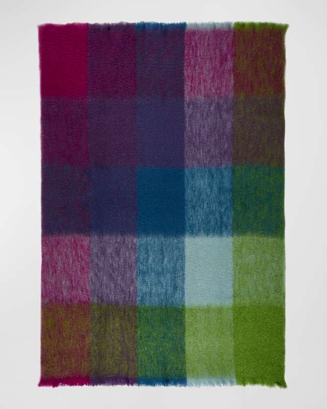 Ezcaray Mohair Cuadros Throw Blanket